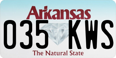 AR license plate 035KWS