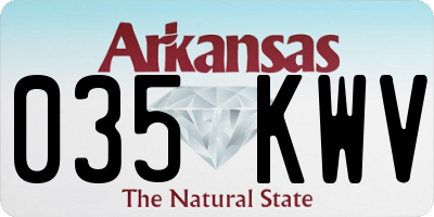 AR license plate 035KWV