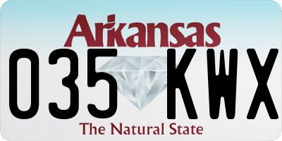AR license plate 035KWX