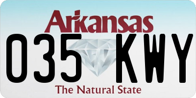 AR license plate 035KWY