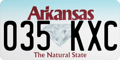 AR license plate 035KXC