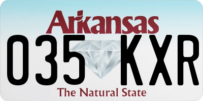 AR license plate 035KXR