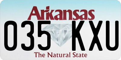 AR license plate 035KXU