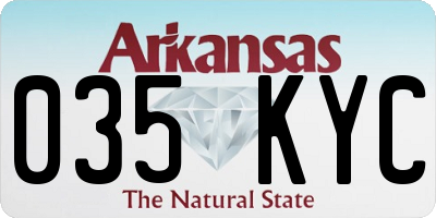 AR license plate 035KYC