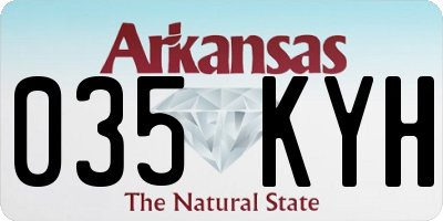 AR license plate 035KYH