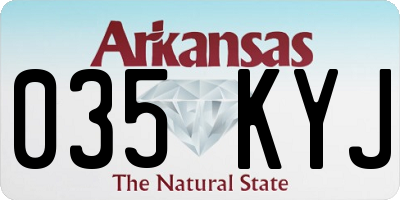 AR license plate 035KYJ