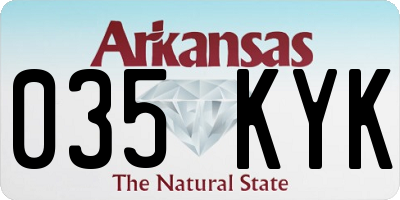 AR license plate 035KYK