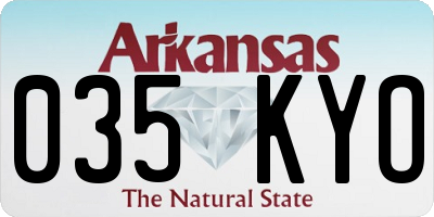 AR license plate 035KYO