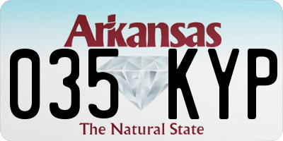 AR license plate 035KYP