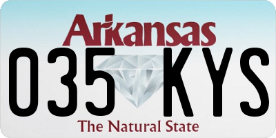 AR license plate 035KYS