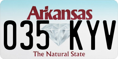 AR license plate 035KYV