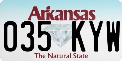 AR license plate 035KYW
