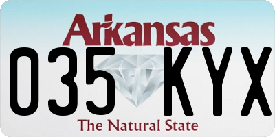 AR license plate 035KYX