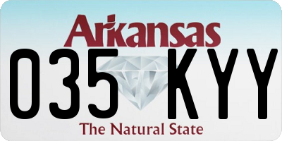 AR license plate 035KYY