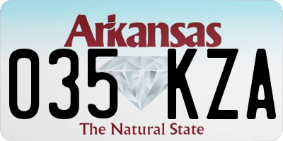 AR license plate 035KZA