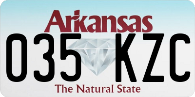 AR license plate 035KZC