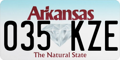 AR license plate 035KZE