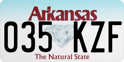 AR license plate 035KZF