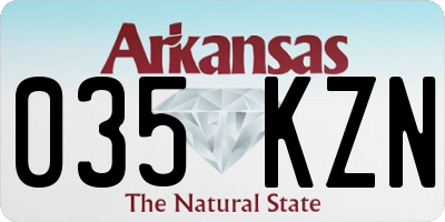 AR license plate 035KZN