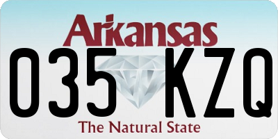 AR license plate 035KZQ