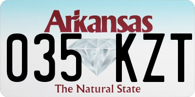 AR license plate 035KZT
