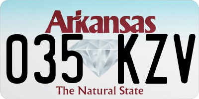 AR license plate 035KZV