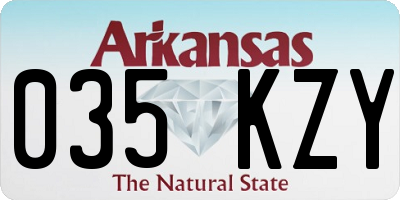 AR license plate 035KZY