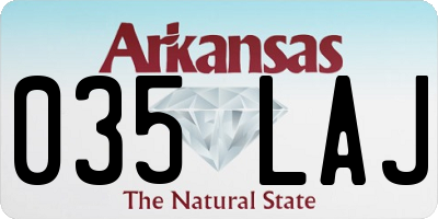AR license plate 035LAJ