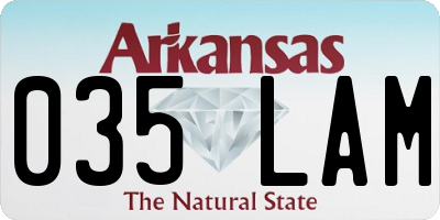 AR license plate 035LAM