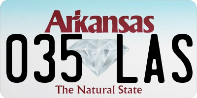 AR license plate 035LAS