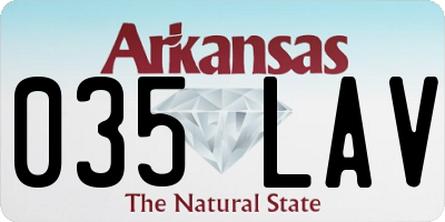 AR license plate 035LAV
