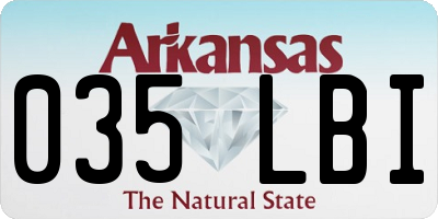 AR license plate 035LBI