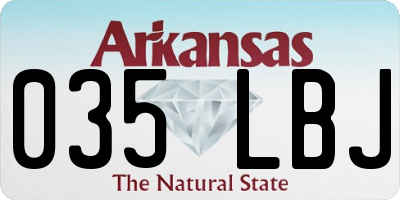 AR license plate 035LBJ