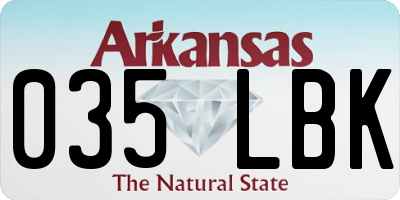 AR license plate 035LBK