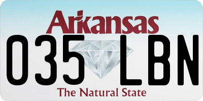 AR license plate 035LBN