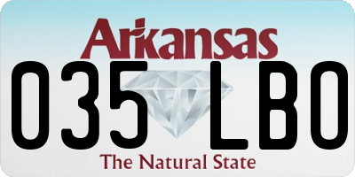 AR license plate 035LBO