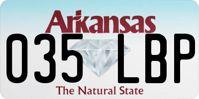AR license plate 035LBP