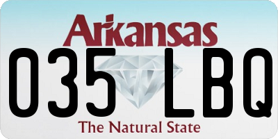 AR license plate 035LBQ