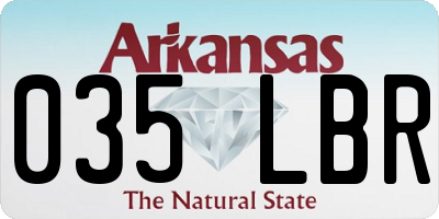 AR license plate 035LBR