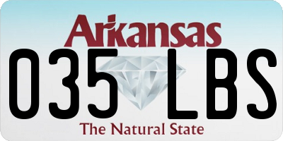AR license plate 035LBS