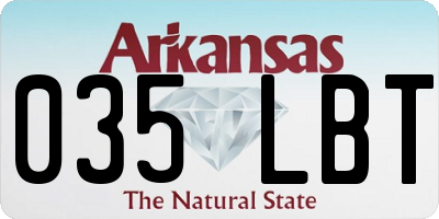 AR license plate 035LBT