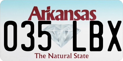 AR license plate 035LBX