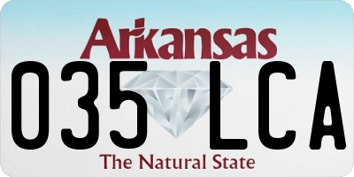 AR license plate 035LCA