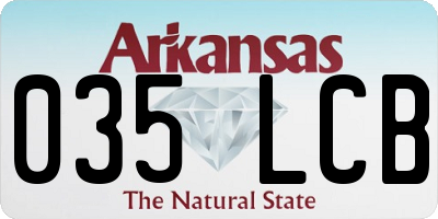 AR license plate 035LCB