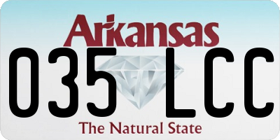 AR license plate 035LCC