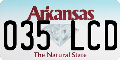 AR license plate 035LCD