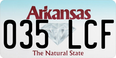 AR license plate 035LCF