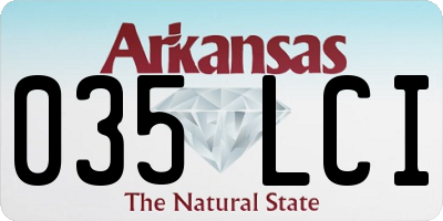 AR license plate 035LCI
