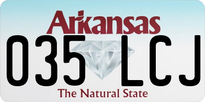 AR license plate 035LCJ