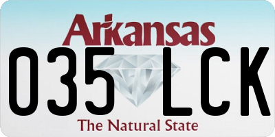 AR license plate 035LCK